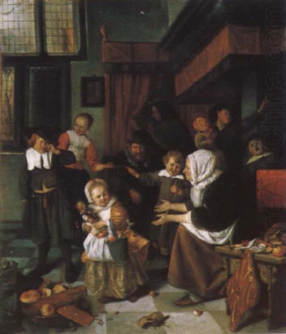 Jan Steen Festival of the St. Nikolaus china oil painting image